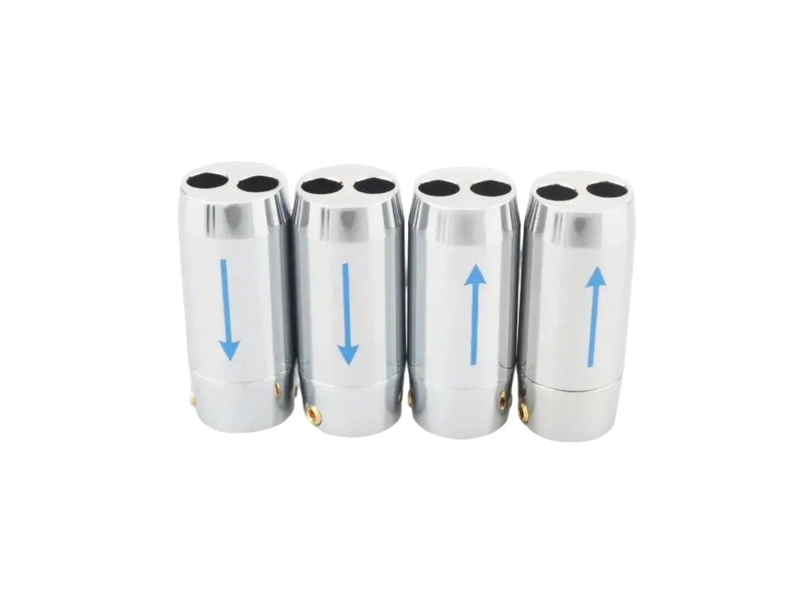 Conjunto De 4 Altavoces De Aluminio Con Adaptador De Cable En Y Para Escucha Estéreo.
