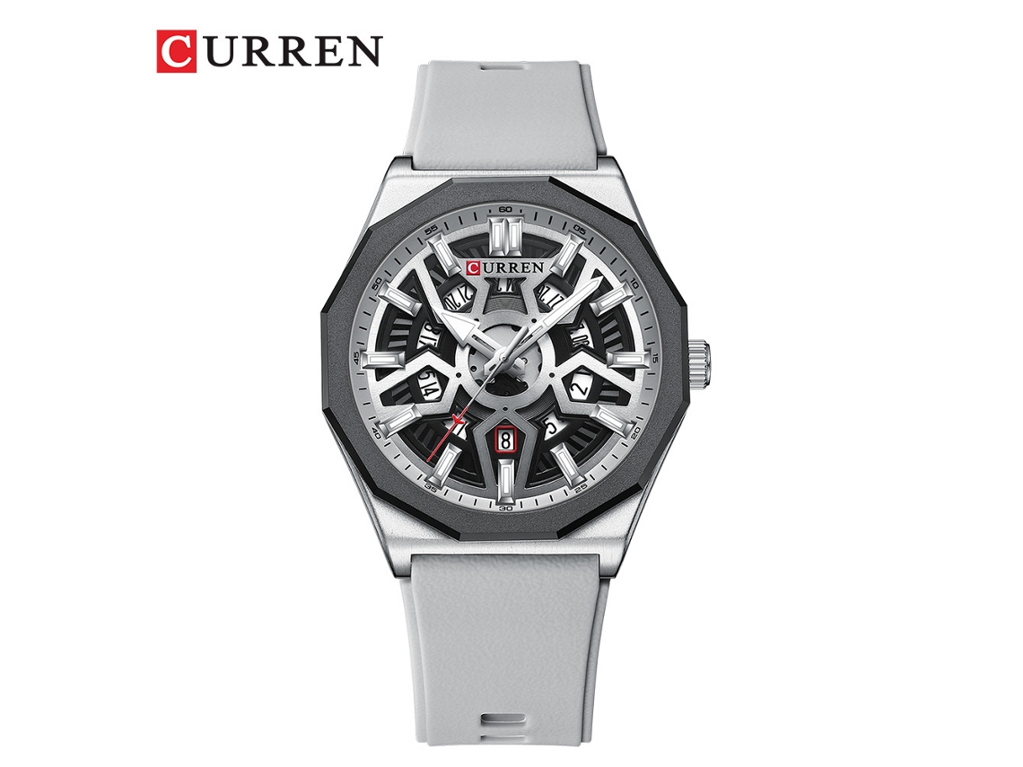 Reloj Unisex Redondo Impermeable Con Correa Y Calendario (blanco), Reloj De Pulsera Para Parejas Con Correa.
