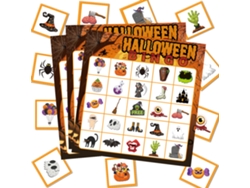 Juego de tarjetas de entretenimiento para el té de la tarde con temática de Halloween, 38 piezas, 2 juegos Chennnls