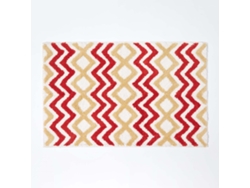 Homescapes Orange And Mustard Chevron Cotton Bath Mat