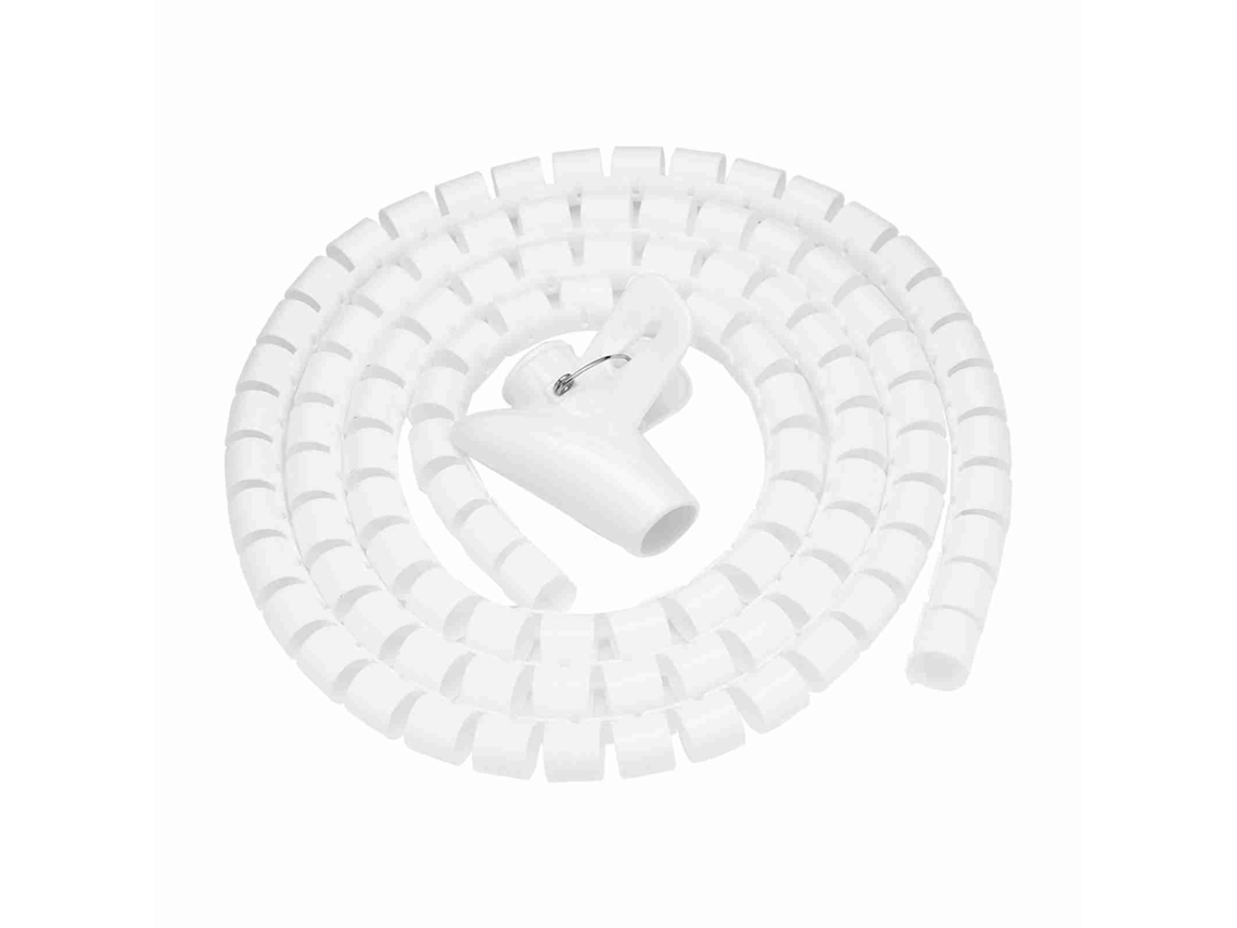 Organizador De Cables Flexible En Espiral, Protector De Cables, Almacenamiento, Blanco, 1,5 M X 16 Mm