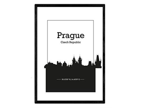 Poster NACNIC Mapa de Prague Republica Checa (A3)