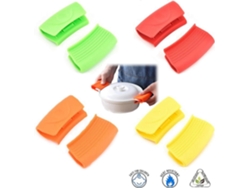4 Pares De Pinzas Aislantes De Silicona Para Mango De Olla Protección Contra Calor Cocina Horneado