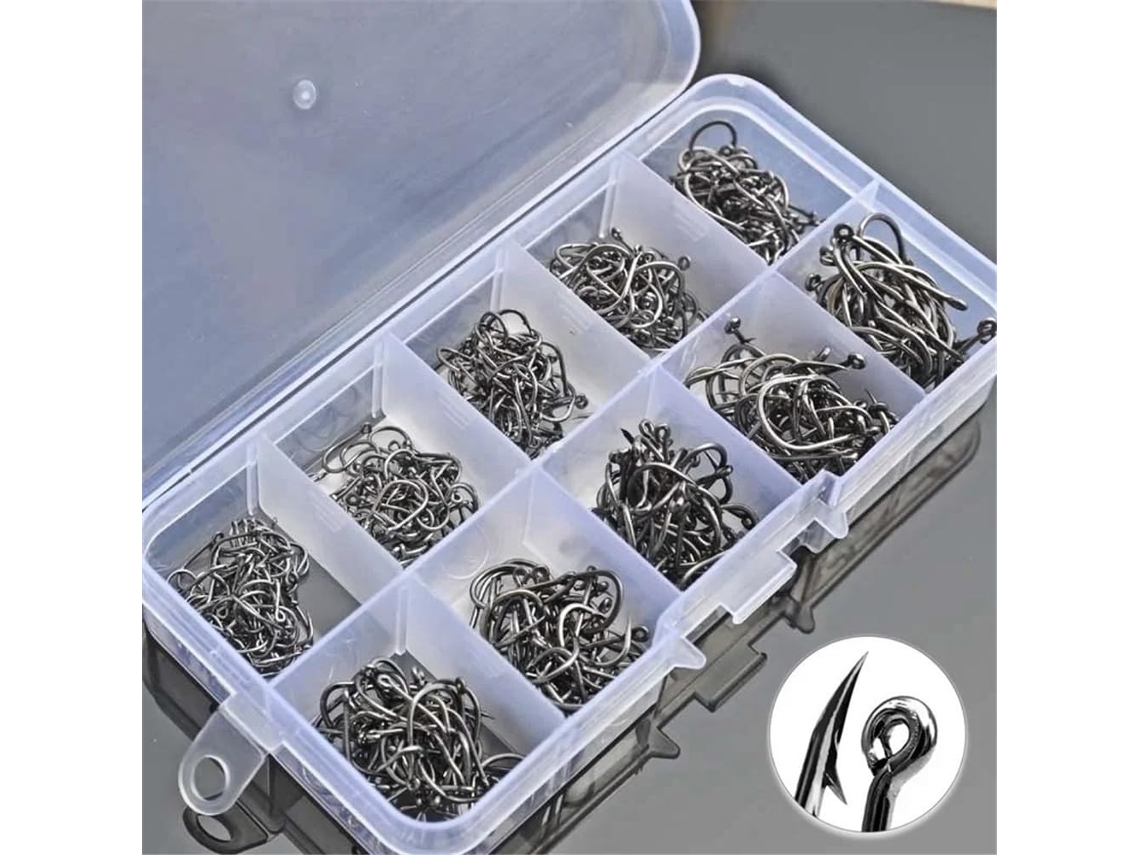 Hameçon De Pêche 600/100pcs Fishing Hooks Set Mixed Size High Carbon Steel Carp Rope Fishhook Accessories O...