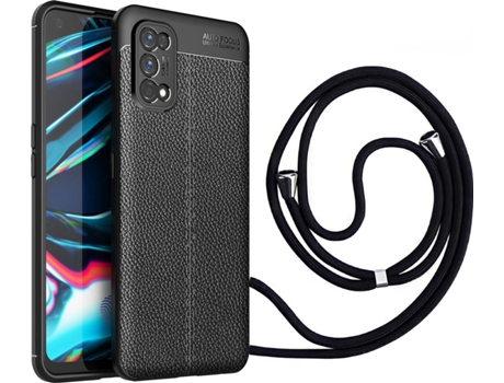 Funda Realme 7 Pro Rugged Leather con Collar Negro