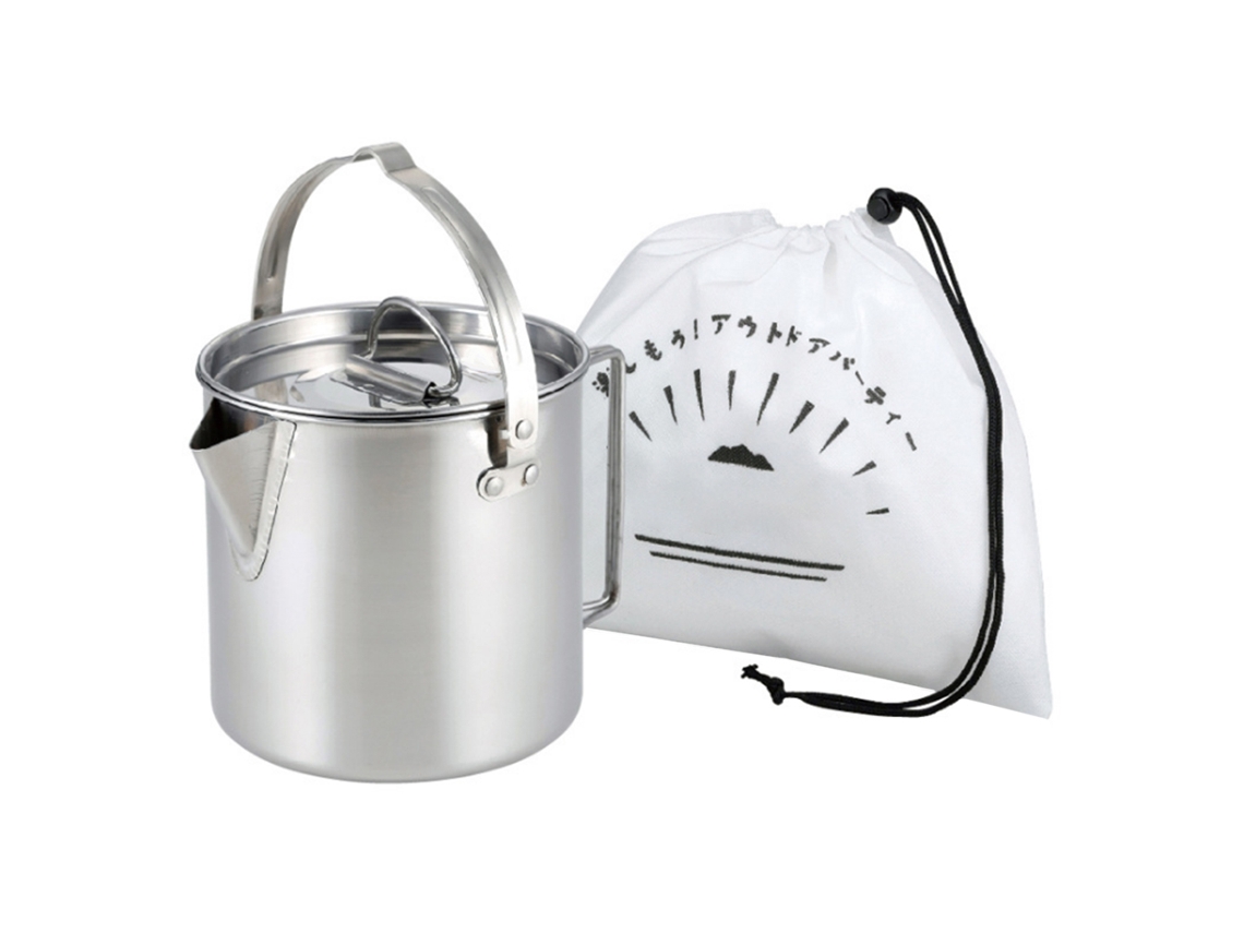 Olla Portátil De Acero Inoxidable Con Asa Plegable Para Camping, Senderismo Y Picnics, 1,2 L