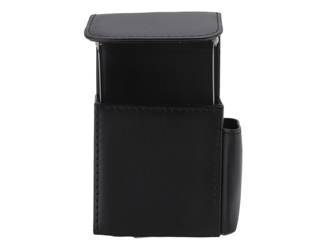 Paquete De Cigarrillos De Pu Con Soporte Para Encendedor, 20 Paquetes, Diseño De Cartera Negra Para Hombre