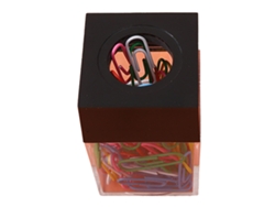 Organizador Magnético Transparente De Gran Capacidad Para Clips De Papel, Ideal Para Escritorio, Oficina O Escuela - Negro