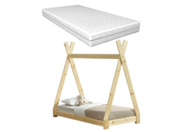 Estructura de Cama Infantil [EN.CASA] (Beige - Madera - 70 x 140 cm)