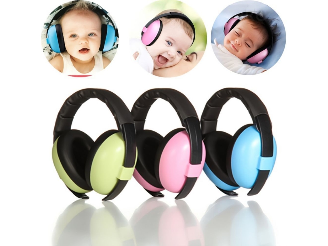 Almohadillas Para Los Oídos  Auriculares Antirruido Para Dormir Para Bebés (Verdes) EIFSON