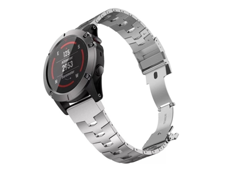 Correa de reloj inteligente para Garmin Fenix 6 22 mm Correa de reloj de aleación de titanio de liberación rápida (Plata)