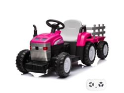 T7 12v- Tractor Eléctrico Para Niños - 2 A 5 Años - Rosa