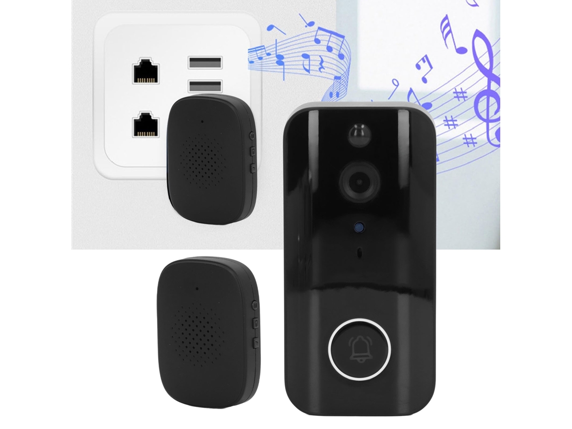 Campana De Video Inalámbrica Con Wifi, Visión Nocturna Infrarroja, Talk Bidireccional Y Detección De Movimiento Para Seguridad Hogar