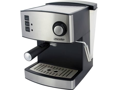 Mesko Ms4403 Cafetera 15 bar molido 4403 expreso manual 16 para preparar espresso y capuccino brazo doble salida vaporizador espumar leche calienta tazas 850w