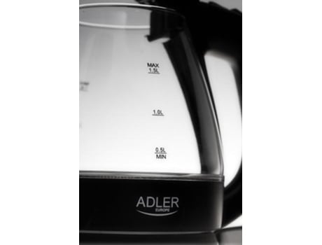 Adler Ad 1224 Hervidor eléctrico 1,5 L 2000 W Transparente Negro