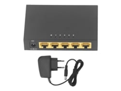 Conmutador De Red Fast Ethernet De 5 Puertos 10/100 Mbps Rj45 Vlan Plug And Play Enchufe Europeo