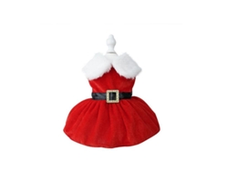 2026-vestido Navideño Para Perro Gato Con Cuello De Pelo Traje De Papá Noel Invierno Mascota