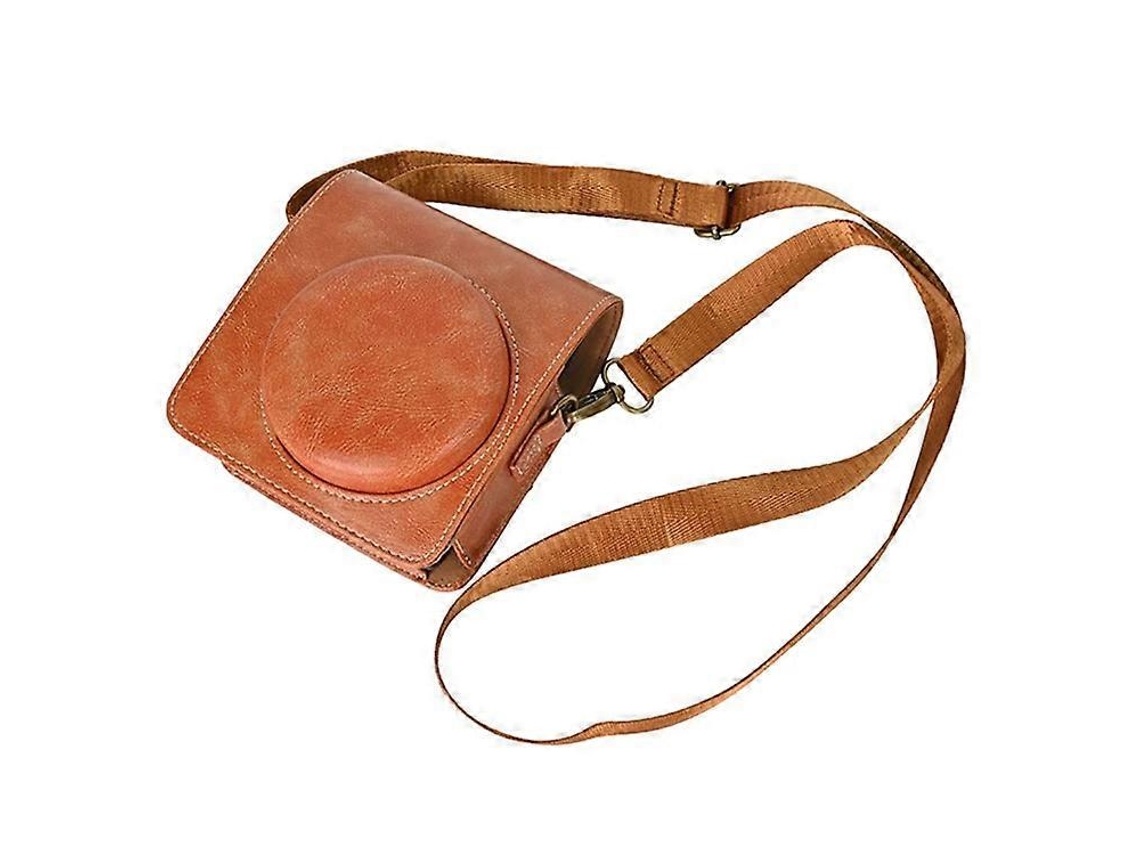 Bolsa para cámara compatible con Fujifilm Instax Mini 99, bandolera de piel sintética con correa para el hombro Facpoet