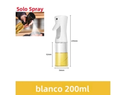 Aceitera en aerosol de plástico, utensilio de cocina ecológico, con dispensador. Mdug (Estilo B, Blanco, 200 ml)