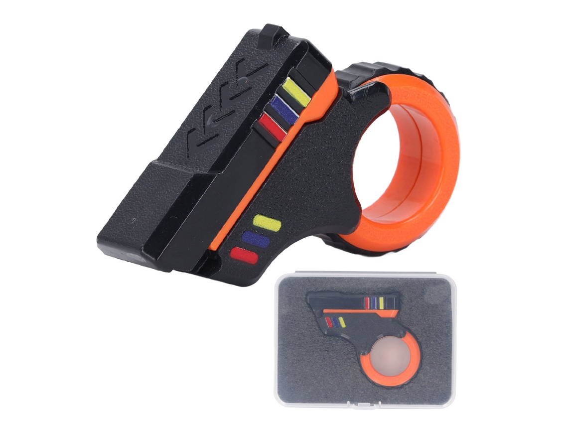 Rebe-juguete De Descompresión Deslizador De Dedos Magnético Antideslizante Con Ratchet, Juguete 3d Naranja Y Negro Para Aliviar El Estrés