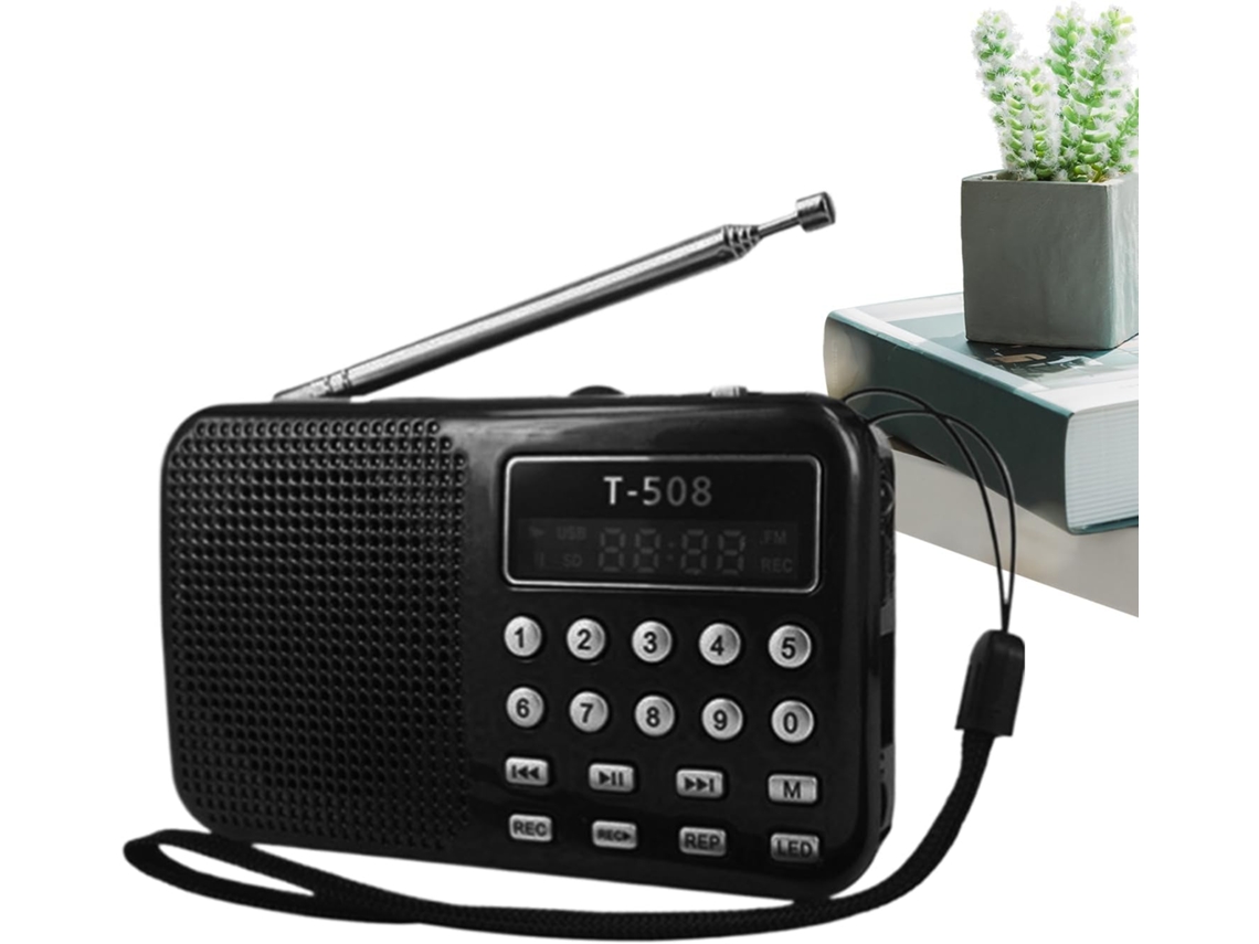 Radio Portatil Radio Portatil Compacta Am/fm | Haut Parleur Lecteur Mp3 Pour Ordinateur Bureau Voy Gokoco