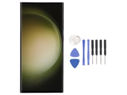 Conjunto De Digitador Táctil Oled Samsung Galaxy S23 Ultra Con Kit De Reparación De Huella Dactilar Morado