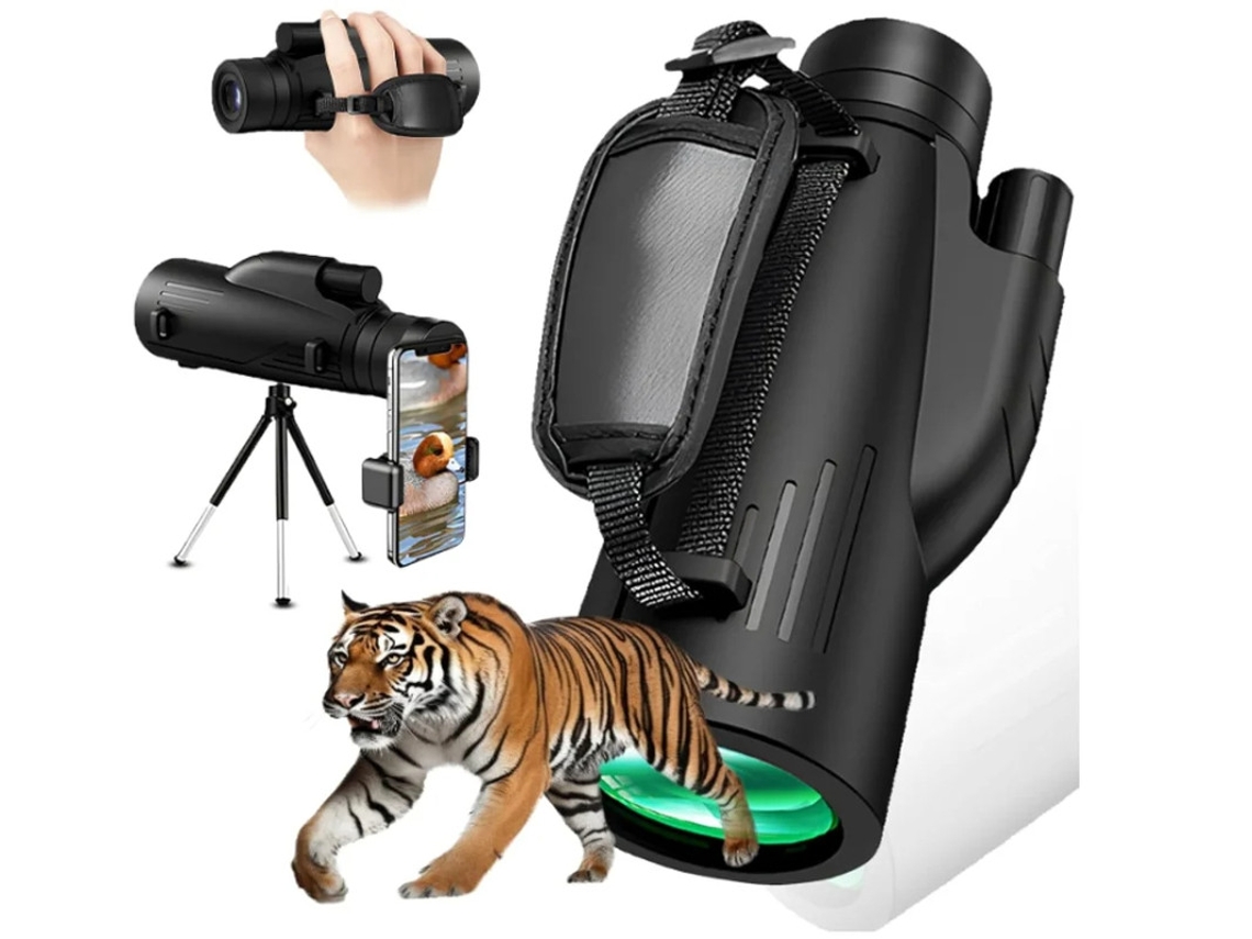 Telescopio monocular 12x50 para adultos, telescopio espacial de alta potencia, mini telescopio monocular compacto Bestvite
