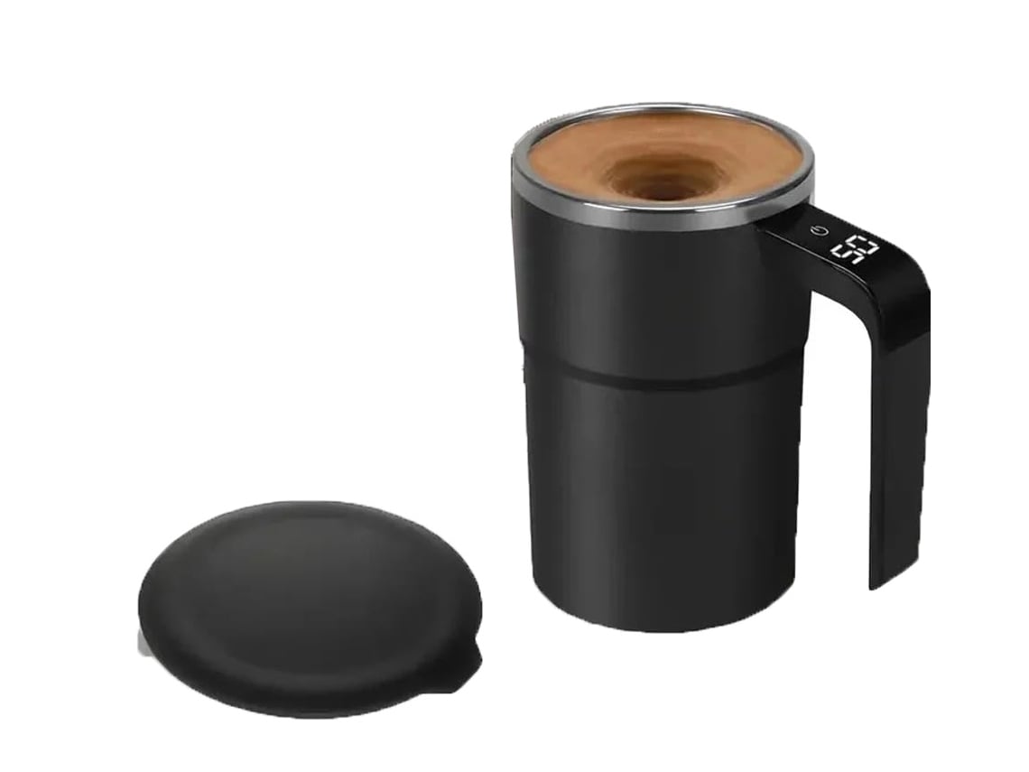 Lector De Temperatura Para Tazas De Café Automático Inteligente Con Automezclado, Recargable Por Usb (negro)