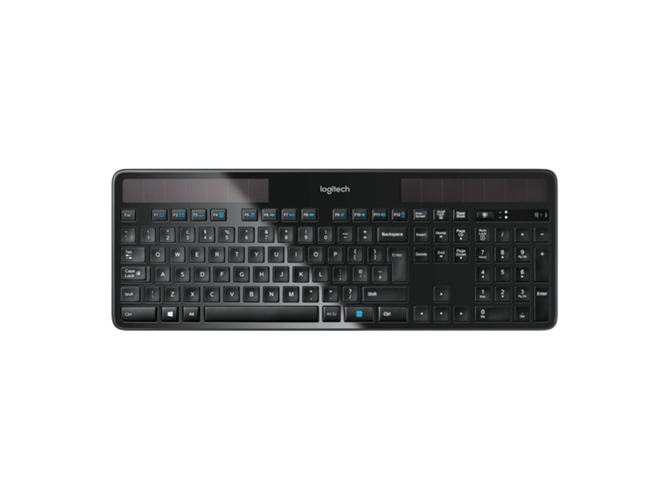 Teclado LOGITECH K750 (Inalámbrico - Layout UK - Teclado Numérico)