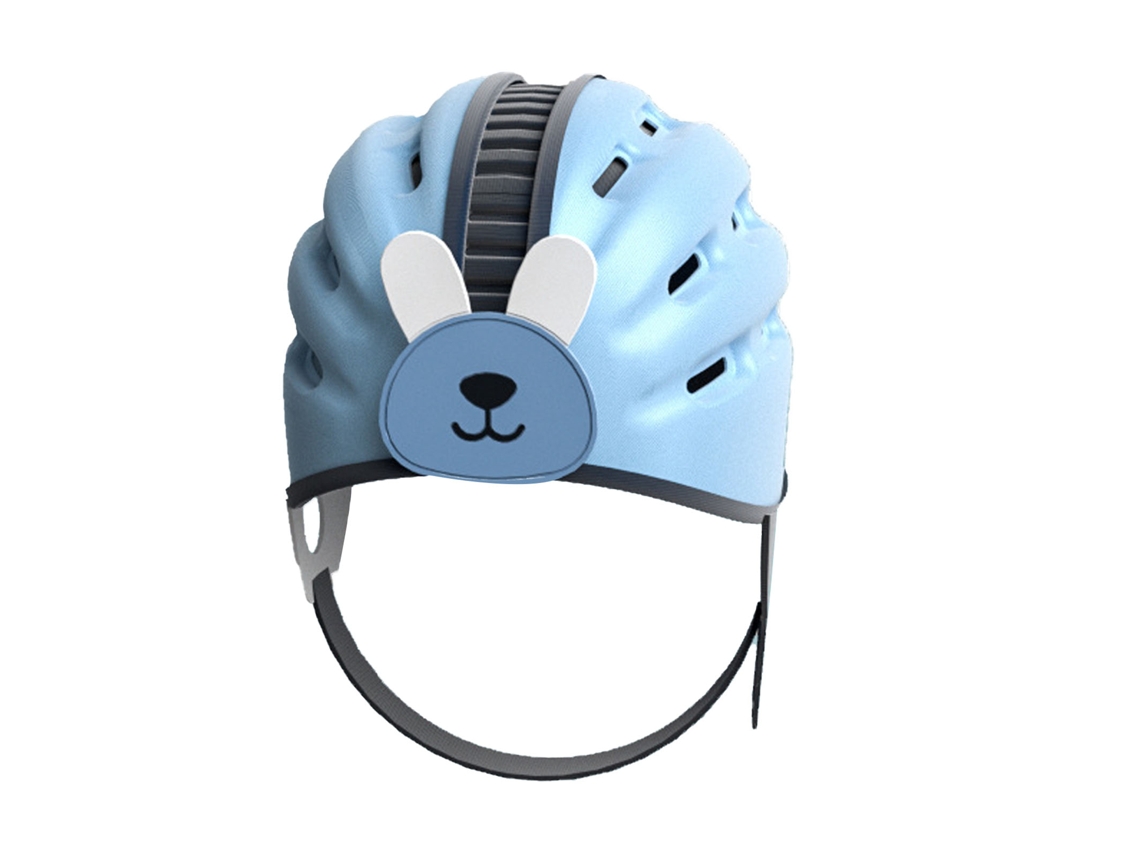 Rebe-casco Para Bebé Ajustable Respirable Suave Anti-colisión Protector De Cabeza Para Gateo Y Caminar Azul