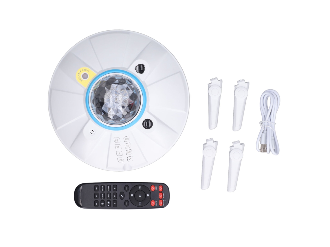 Rebe-luz De Proyección Ufo Con Speaker Musical Luz De Noche Estrellada Abs Pc 5v Para Fiesta Y Dormitorio