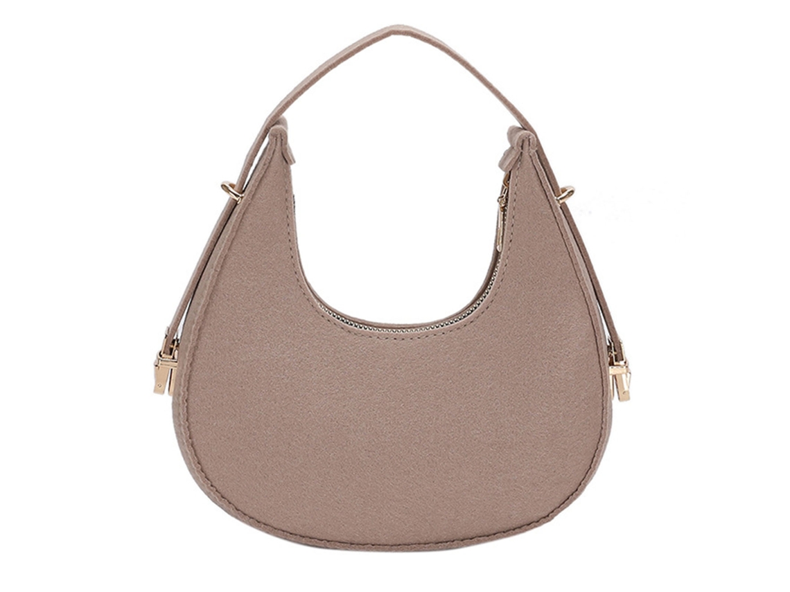Bolso De Hombro De Pu Suave Para Mujer, Estilo Casual Elegante, Para El Trabajo, Las Compras Y El Color Caqui.