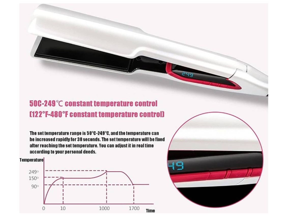 Plancha de pelo YIZHOOD Adc025 150 a 200 ℃ Negro