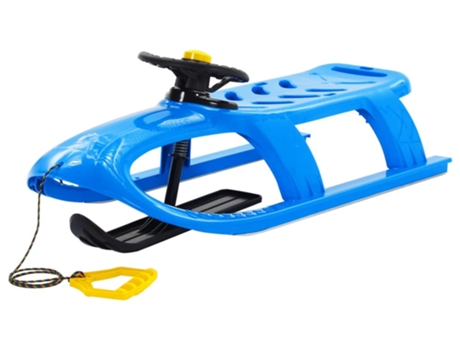 vidaXL Trineo con volante polipropileno azul 102,5x40x23 cm