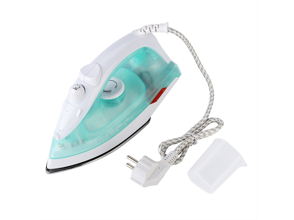 Plancha de vapor de mano 220 V 1400 W con enchufe UE para uso doméstico, color verde de alta calidad.