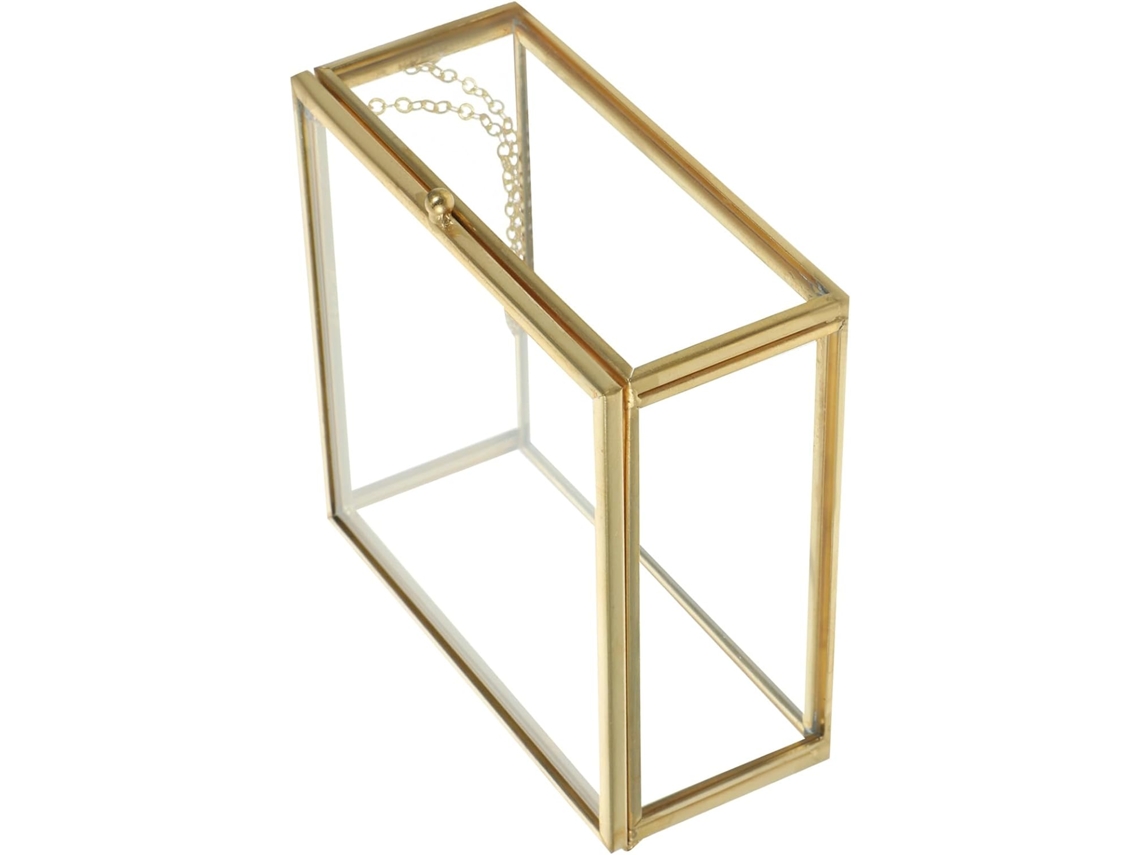 Joyero Compacto Con Tapa De Cristal Transparente