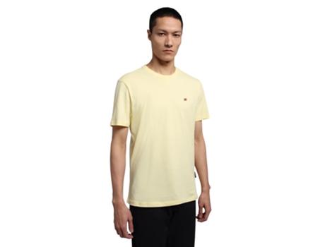 Camiseta de Hombre NAPAPIJRI Gola Redonda Salis Amarillo (L)