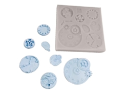 Moldes para Tartas, Estilo Engranaje, Molde de Yeso Aromático, Decoración de Gran Formato 2 Piezas Chaberlu
