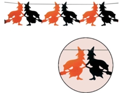 Decoraciones de Halloween DISFRAZZES Guirnalda de Fantasía con Brujas (23x300 cm)