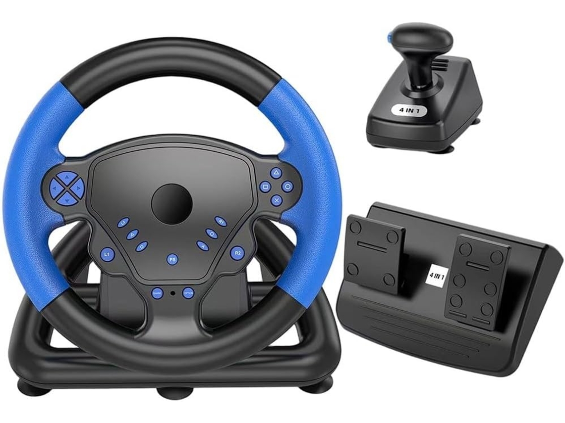 Volante De Corrida Sem Fio Com Controle Ergonômico Para Ps4, Pc E Smart Tv