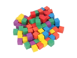 Ats-100 Piezas Bloques De Madera Para Construir Juguete Educatsivo Apilable Multicolor Para Niños Preescolares