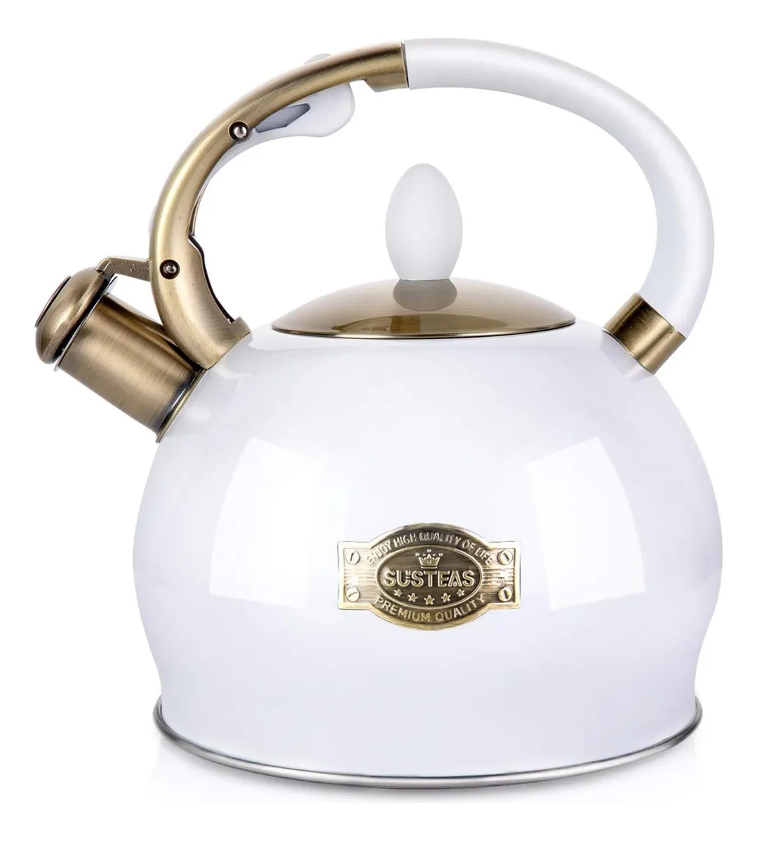 Hervidor de té silbante Susteas para estufa, de acero inoxidable