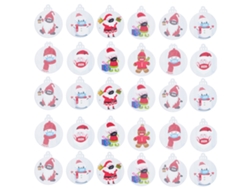 30 Piezas De Rodajas De Madera Decorativas Para Adornos Navideños Colgantes Diy Con Forma De Cúpula De Dibujos Animados