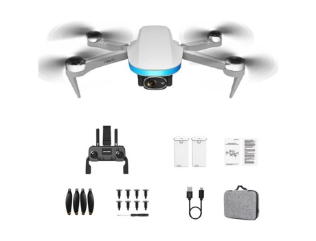 EKASN Gps Drone 4K Fpv Wifi Cámaras duales Motor sin escobillas Posicionamiento de flujo óptico con baterías duales -Blanco