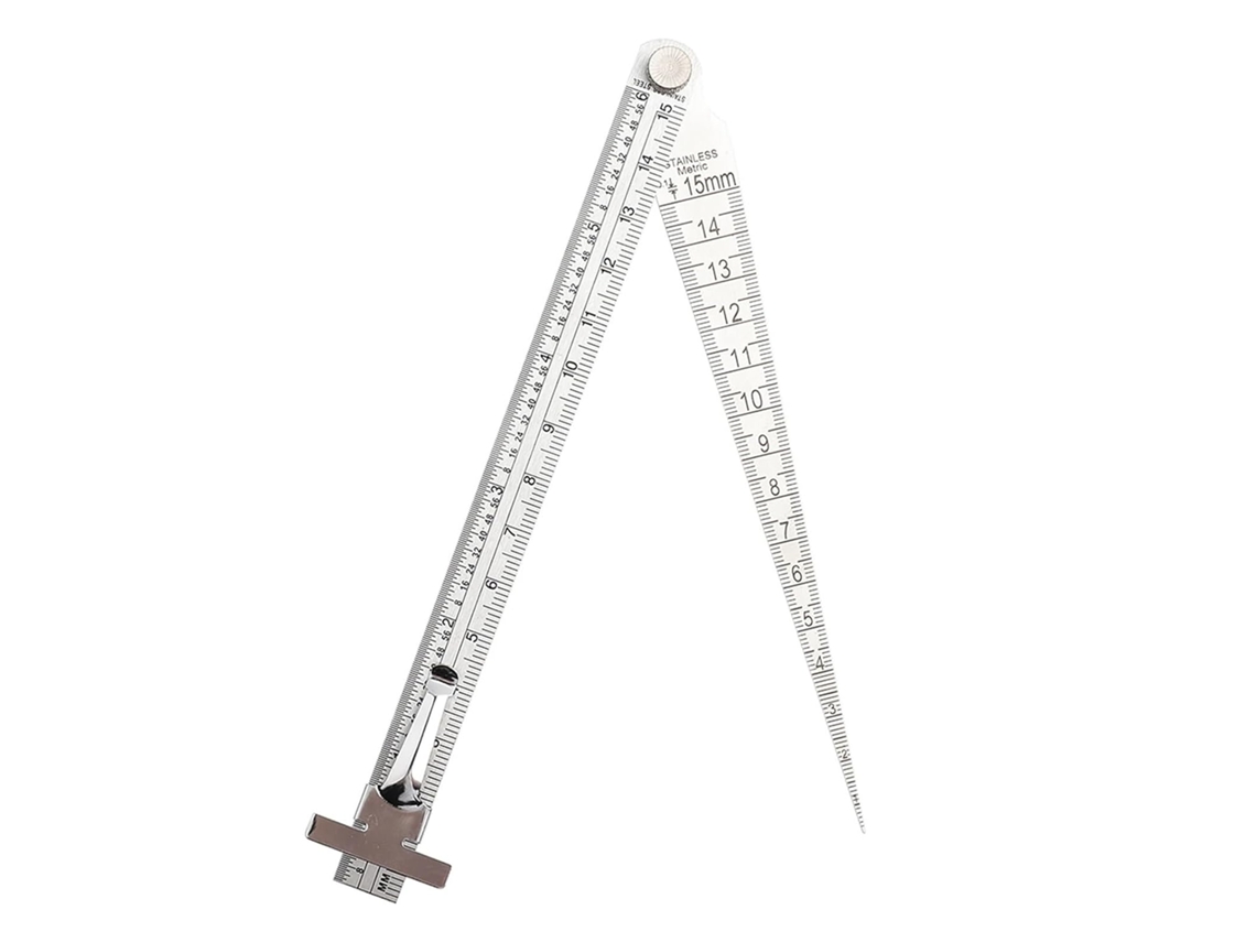 Regla Cónica De 0 A 15 Mm, Medidor De Espesor De Soldadura De Acero Inoxidable, Regla