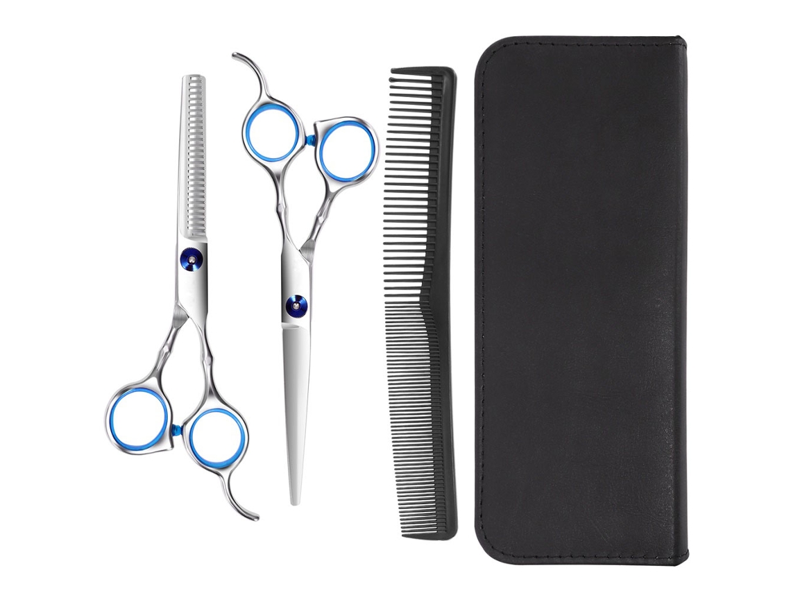4 Piezas/set Tijeras De Corte De Pelo Cuchillas Peine Profesional Peluquería Barbista Thinning Set