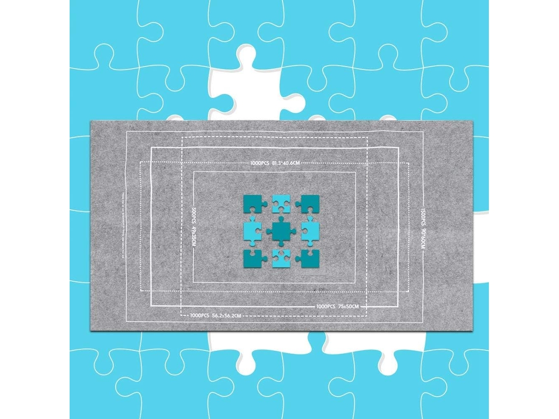 Alfombrilla De Fieltro Para Rompecabezas, Juguetes, Mantas Y Accesorios De Almacenamiento Para El Hogar, 66 X 100 Cm, Gris