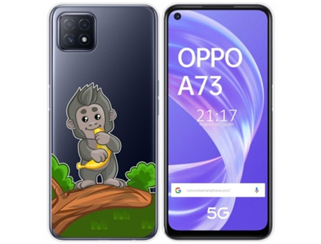 Carcasa Oppo A73 5G TUMUNDOSMARTPHONE Dibujos Transparente Multicolor
