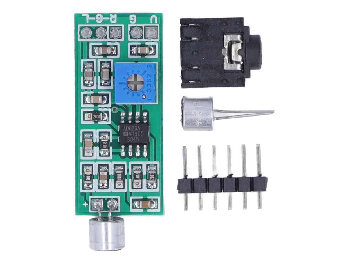 Yncm2026-módulo De Micrófono Pickup Con Salida Dual Y Amplificador De Ganancia Ajustable Para Detección De Sonido