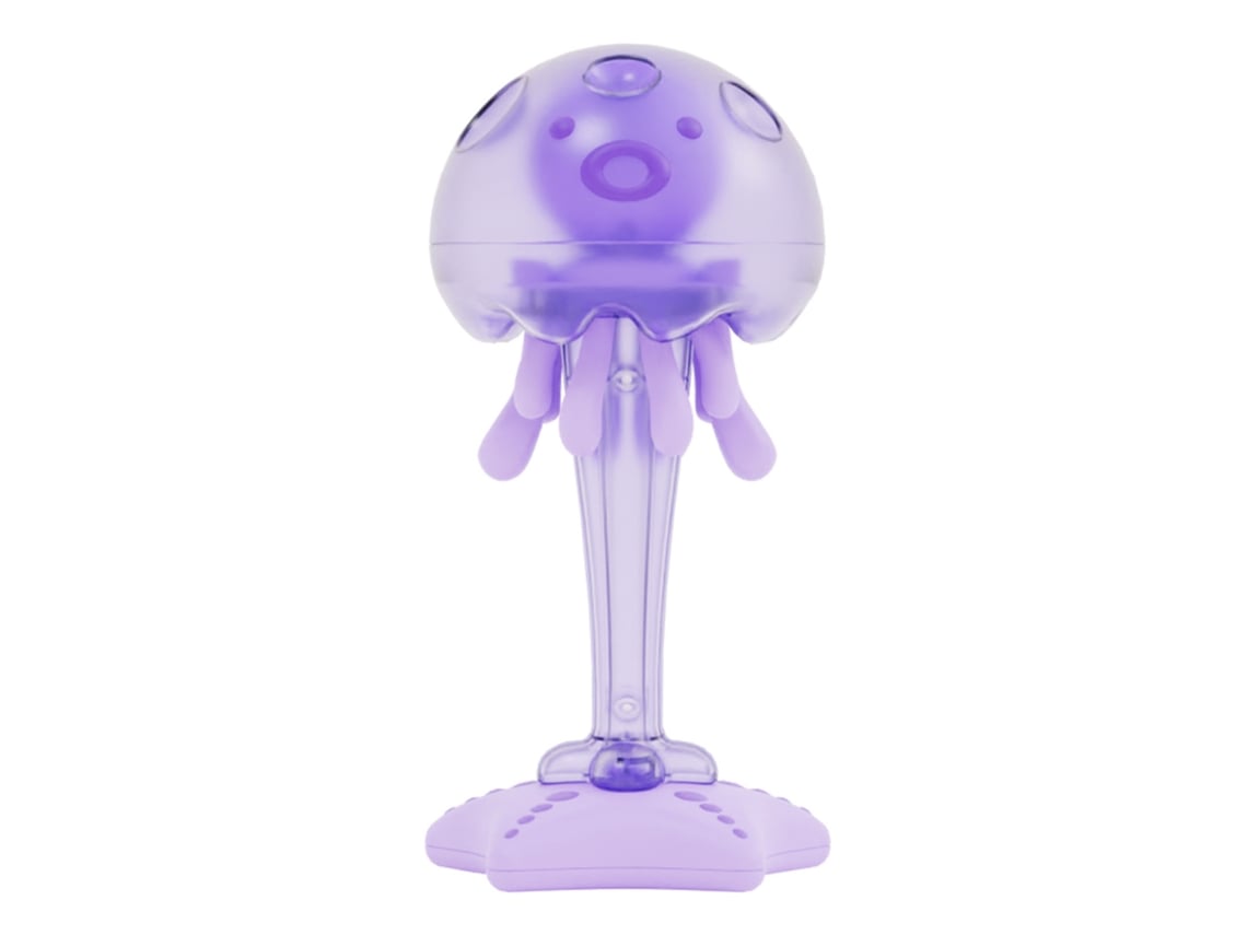 Brinquedo Chupeta Medusa Luminosa Silicone Para Bebês Com Som E Desenvolvimento Cognitivo Roxo